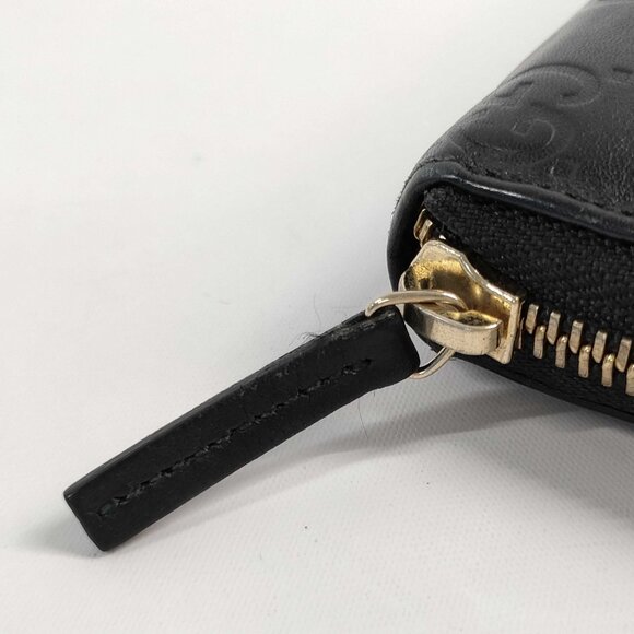 Gucci Black Guccissima Zip-Around Long Wallet - Picture 7 of 10